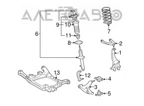 Shock absorber strut assembly front right Lexus GS300 GS350 GS430 06-07 awd