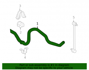 Front stabilizer bar for Toyota Highlander 2013 hybrid, 3.5 AWD