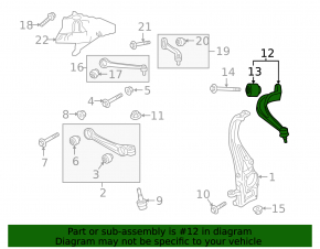Lower control arm, front right, rear, Audi E-Tron 19-23