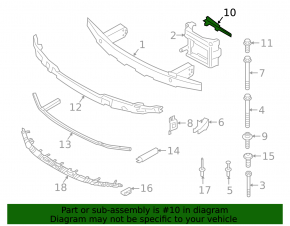 Left side member bracket strut for BMW 3 G20 19-24