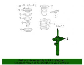 Front shock absorber left Honda Insight 19-22
