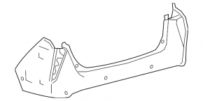 Bare rear bumper for Toyota Prius 50 16-18 without parking sensors