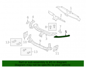 Left eyelash for Mitsubishi Outlander 10-13 TV