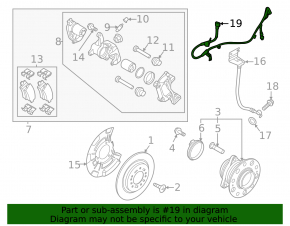 Rear left ABS sensor wire for Kia Sportage 23-26 HEV FWD