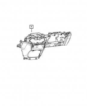 Chrysler Pacifica 17-20 dashboard, lower part, gray, scratches