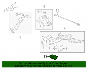 Battery tray bracket Honda Accord 13-17