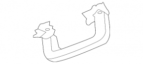 Front left ceiling handle Ford Escape MK3 13-19 gray, broken guide