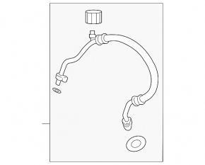 Honda CRZ 11-16 air conditioning condenser-compressor hose