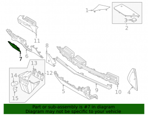Kia EV6 22-24 driver's knee lining hatch black, structure