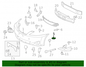 Right headlight washer nozzle cover Lexus IS250 IS350 11-13 Sport pkg