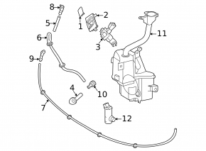 Right headlight washer cap Lexus NX 22-26