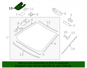 Interior mirror cover Toyota Camry v70 18-24 scratches