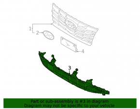 Hyundai Tucson 2022-24 front bumper lower grille