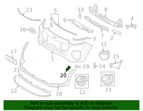 Front bumper mount, left wing, Kia Sportage 17-22, small