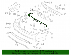 Hyundai Sonata 11-15 Rear Bumper Reinforcement Wire