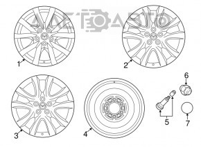 Wheel disk R19 5*114.3 Mazda 6 13-15 Grand Touring graphite