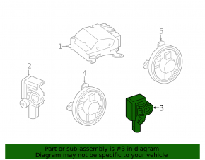 Front left airbag sensor for Mercedes C-class W205 15-21