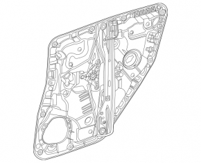 Rear left window lift mechanism for Mercedes X247 GLB 20-26