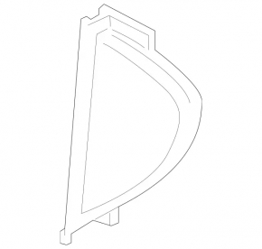 Front panel trim side right Mercedes GLC 16-22 black