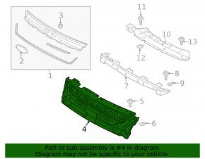 Radiator grille support Ford Escape MK3 13-16 dorest SIGNEDA