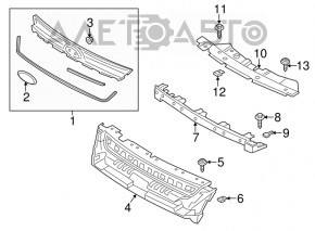 Radiator grille support Ford Escape MK3 13-16 dorest SIGNEDA