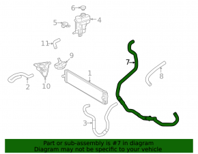 Toyota Sienna 21-26 inverter coolant tank hose