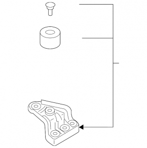 Right engine mount bracket for Hyundai Tucson 16-21 2.0