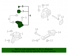 Engine mount bracket right Hyundai Tucson 16-21 2.0