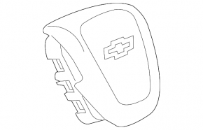 Airbag in steering wheel driver Chevrolet Volt 13-15 dark gray