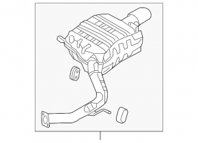 Muffler rear part with barrel Kia Sorento 19-20 3.3