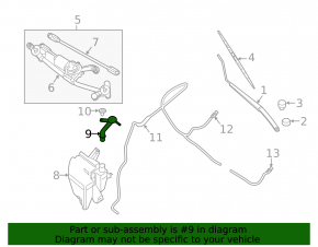 Nissan Sentra 13-19 Windscreen Washer Reservoir Neck with Lid