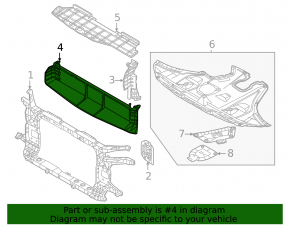 Lower radiator deflector Hyundai Tucson 22-25 2.5