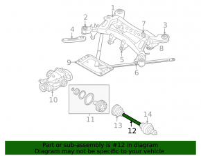 Drive half shaft rear right BMW 3 E90 E92 07-12 To 09/07, 3 series, With turbo, Sedan, coupe, Awd, Coupe & convertible, without M3. 335i, 335xi, auto trans