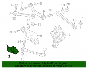 Rear right control arm pad for spring BMW 3 G20 19- dented