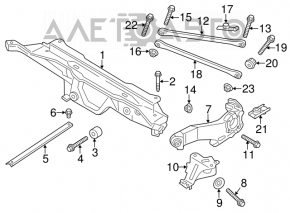 Subframe rear Mini Cooper Countryman R60 10-16 awd