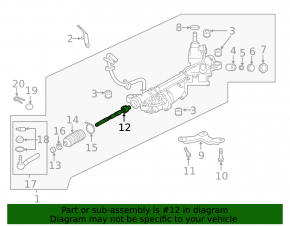 Left steering rod for Subaru Ascent 19-26