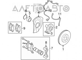 Front left ABS sensor for Mitsubishi Outlander 2014-2017