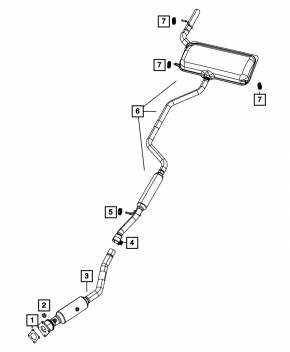 Exhaust line Chrysler 200 4d 11-14 2.4 6-speed, without pzev