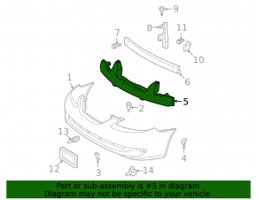 Front Bumper Absorber Toyota Camry v30