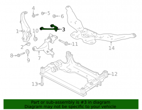 Upper control arm front right Infiniti Q50 14-