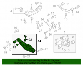 Lower arm under spring rear right Kia Sorento 16-20