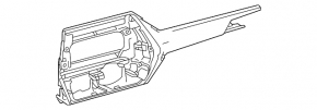 Right front panel trim for Toyota Highlander 21 with molding for 8" display, XSE