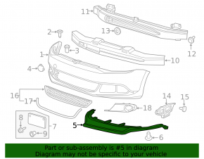 Front Bumper Lip for VW Jetta 11-14 USA