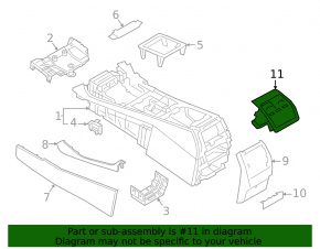 Air duct deflector for central console with trim BMW X7 G07 19-