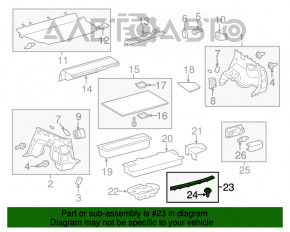 Toyota Prius V 12-17 trunk opening trim, beige