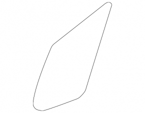 Door glass triangle front left Toyota Sienna 21-25
