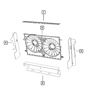 Lower radiator deflector Chrysler 200 11-14 2.4