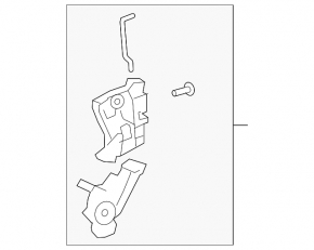 Front left door lock Lexus LS460 LS600h 07-09 with closer
