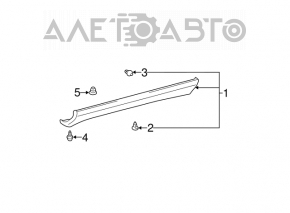 Left threshold for Lexus ES300 ES330