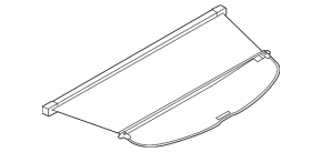 Nissan Rogue 14-18 trunk cover for 3 rows